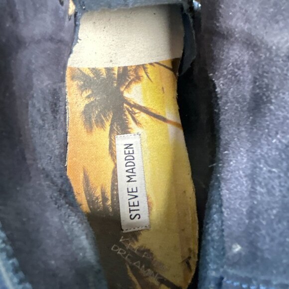 Steve Madden Chukka Boot Mens Size 10 Taftan Blue Suede Ankle Lace Up Round Toe - Picture 4 of 11